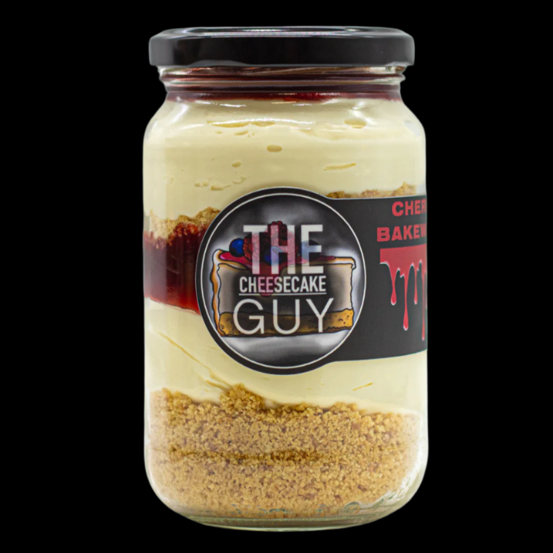 Cherry Bakewell Cheesecake jar